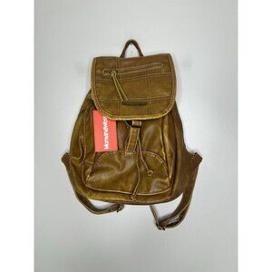 Montana West Backpack Purse for Women Soft Washed Leather Drawstring Brown NWT